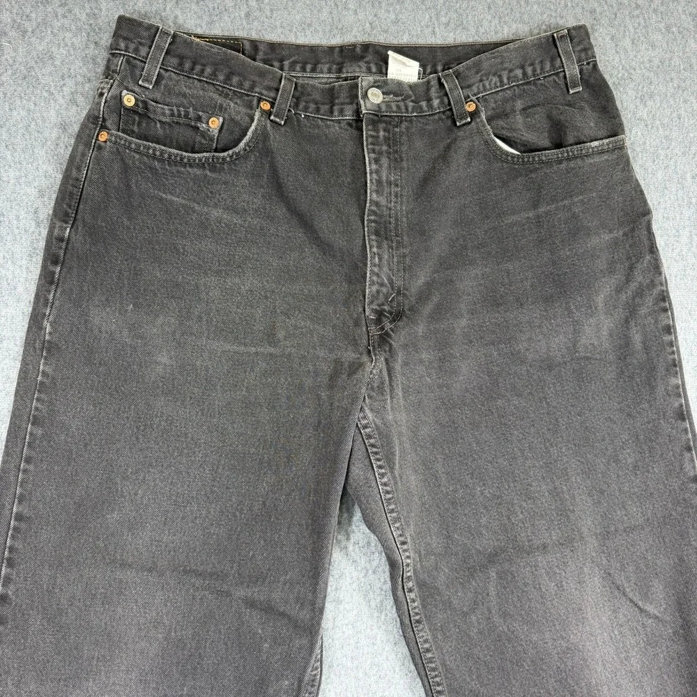 Levis 550 Jeans Mens 38x30 Black Relaxed Fit Tapered Leg Denim Vintage 1999
